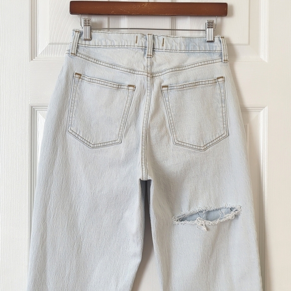 Abercrombie & Fitch Light Wash Baggy Mid Rise Straight Leg Curve Love Jeans 27 - Picture 5 of 14